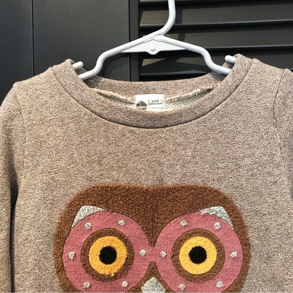 2 and 1 Kid’s Textured Owl Sweatshirt, Size Small - Picture 2 of 10